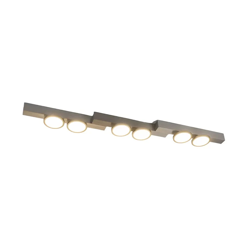 B-Ware Lucande Kellino Deckenleuchte Deckenlampe Deckenlicht Leuchte 6-flammig nickel