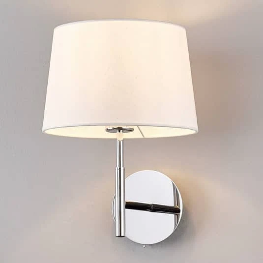 B-Ware Lucande Wandleuchte Lampe Leuchte Wandleuchte IP20 Dorothea mit weißem Stoffschi