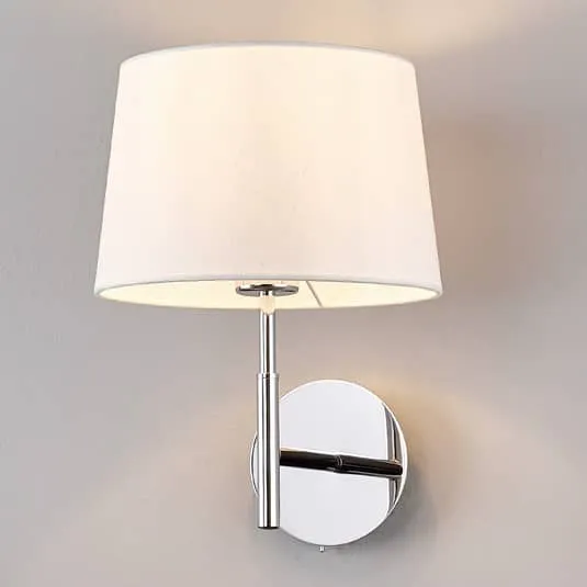 B-Ware Lucande Wandleuchte Lampe Leuchte Wandleuchte IP20 Dorothea mit weißem Stoffschi