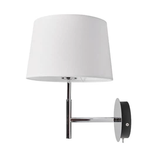 B-Ware Lucande Wandleuchte Lampe Leuchte Wandleuchte IP20 Dorothea mit weißem Stoffschi