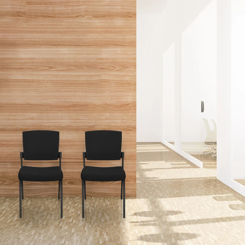 B-Ware hjh OFFICE Besucherstuhl Konferenzstuhl Stuhl schwarz Stoff stapelbar 180kg130