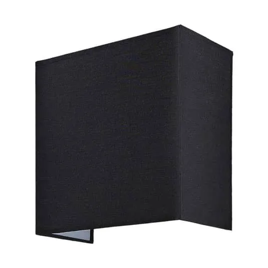 B-Ware Lindby Stoff-Wandleuchte Adea 25 cm quadratisch schwarz Wandleuchte Lampe Leucht