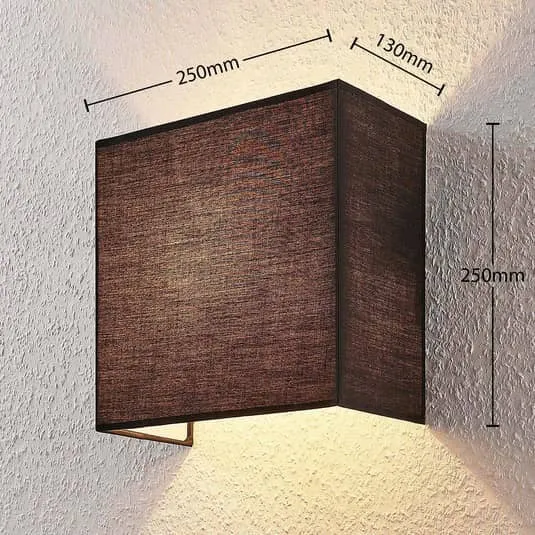 B-Ware Lindby Stoff-Wandleuchte Adea 25 cm quadratisch schwarz Wandleuchte Lampe Leucht