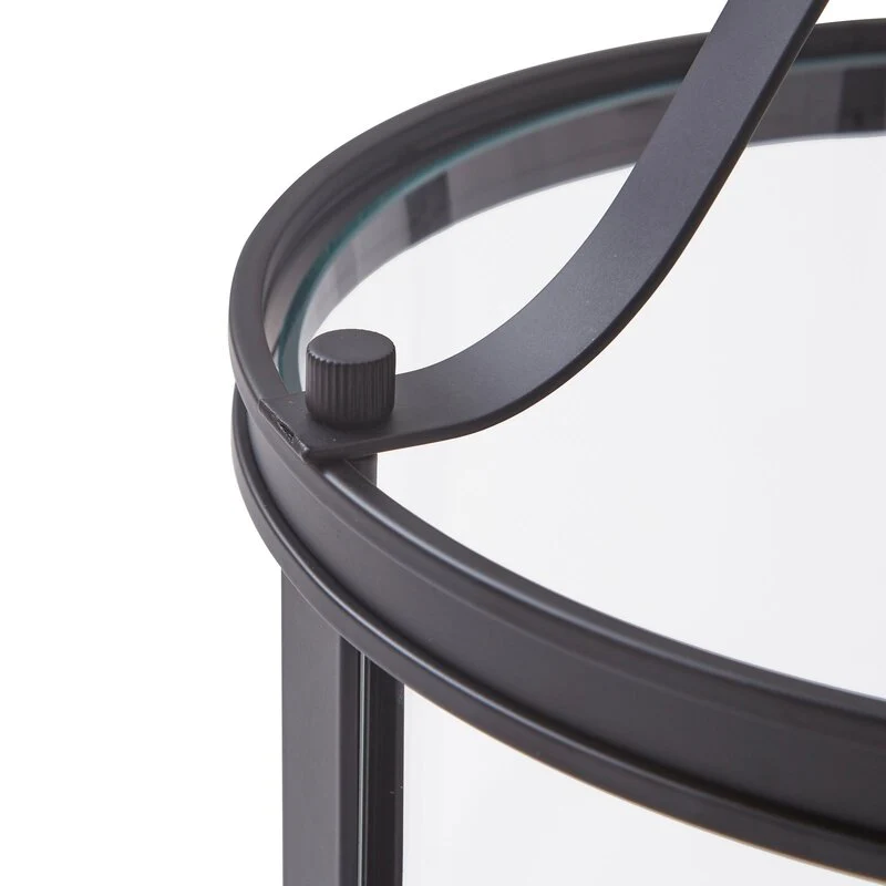 B-Ware Lucande Hängeleuchte Pendelleuchte Eryk Glas schwarz Leuchte Lampe dreiflammig