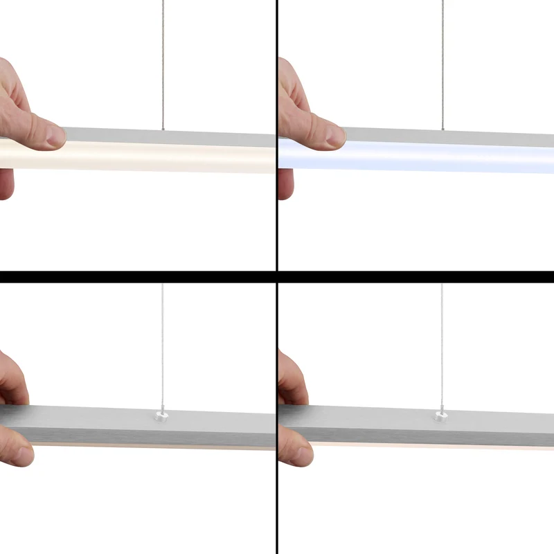 B-Ware Quitani Pendelleuchte Hängeleuchte LED Margita Silber Innenlampe dimmbar CCT572