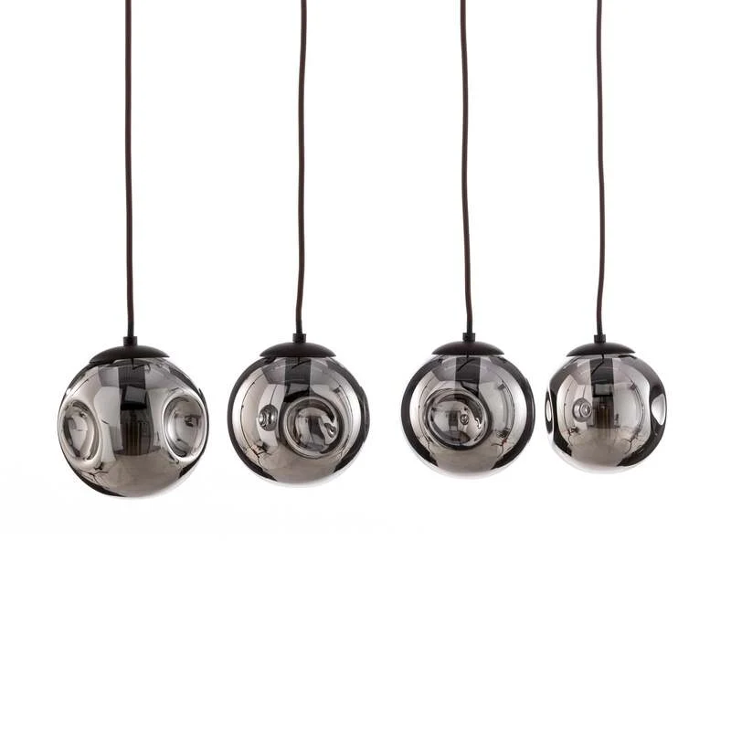 B-Ware Lindby Hängeleuchte Valentina Glas rund smoked Deckenlampe Deckenleuchte Spot550