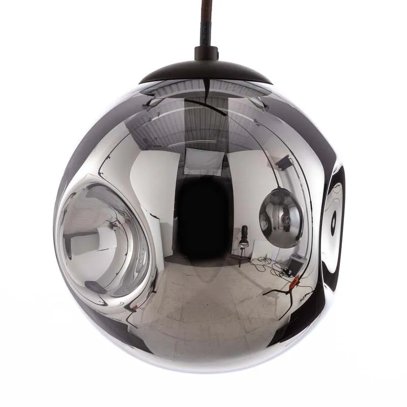 B-Ware Lindby Hängeleuchte Valentina Glas rund smoked Deckenlampe Deckenleuchte Spot550