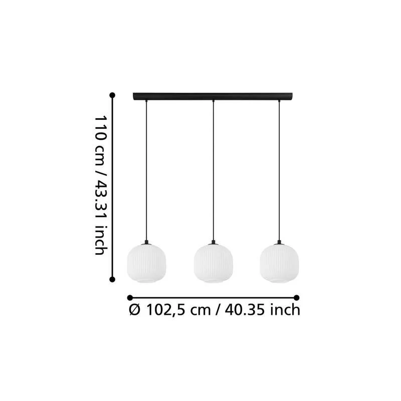B-Ware Eglo Hängeleuchte Mantunalle Länge 120 cm schwarz Deckenlampe SIEHE TEXT/FOTO444