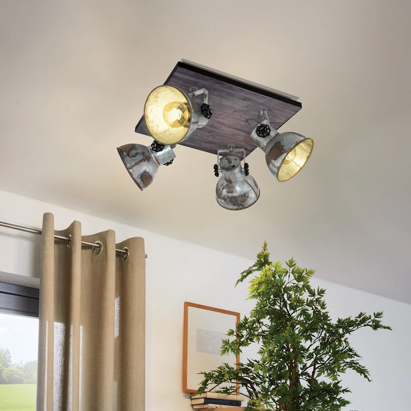 B-Ware Eglo Deckenleuchte Lampe Barnstaple Industrielook 4-flg Wohnzimmer Beleuchtung