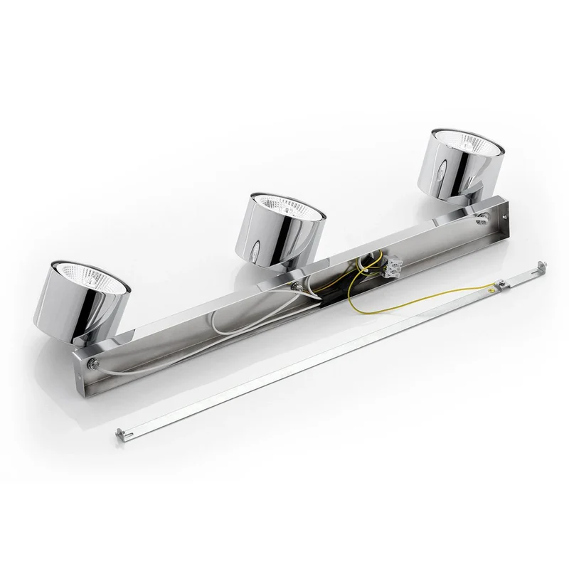B-Ware Chloe Deckenspot Leuchte Spot chrom glänzend Stahl verchromt Glas dreiflammig