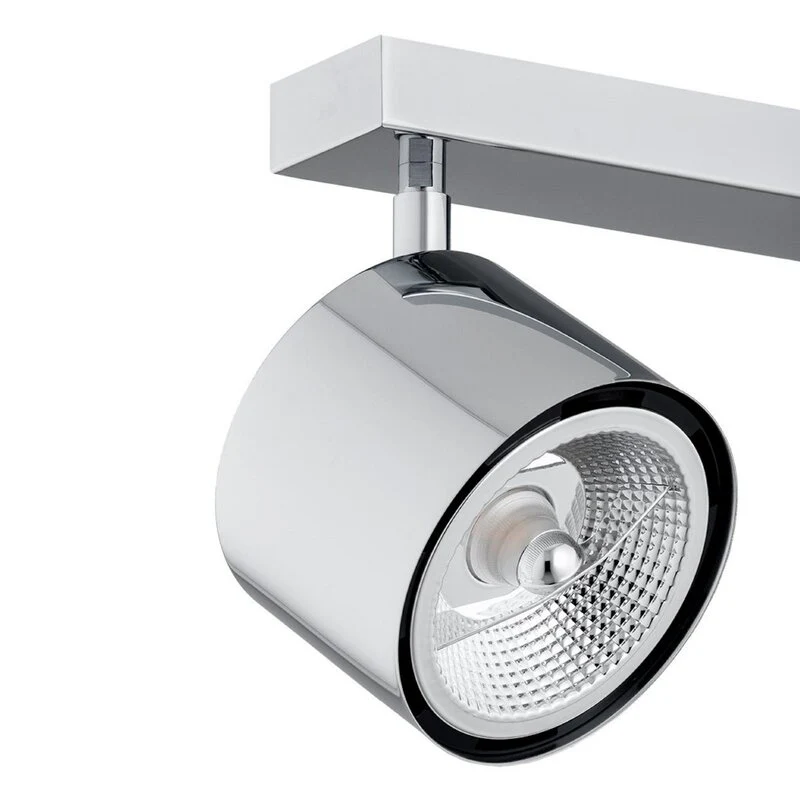 B-Ware Chloe Deckenspot Leuchte Spot chrom glänzend Stahl verchromt Glas dreiflammig