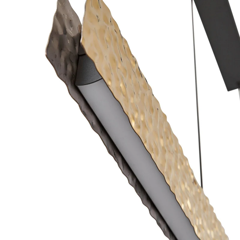 B-Ware Lucande LED Hängeleuchte Pendelleuchte Nivara gold Metall 117 cm