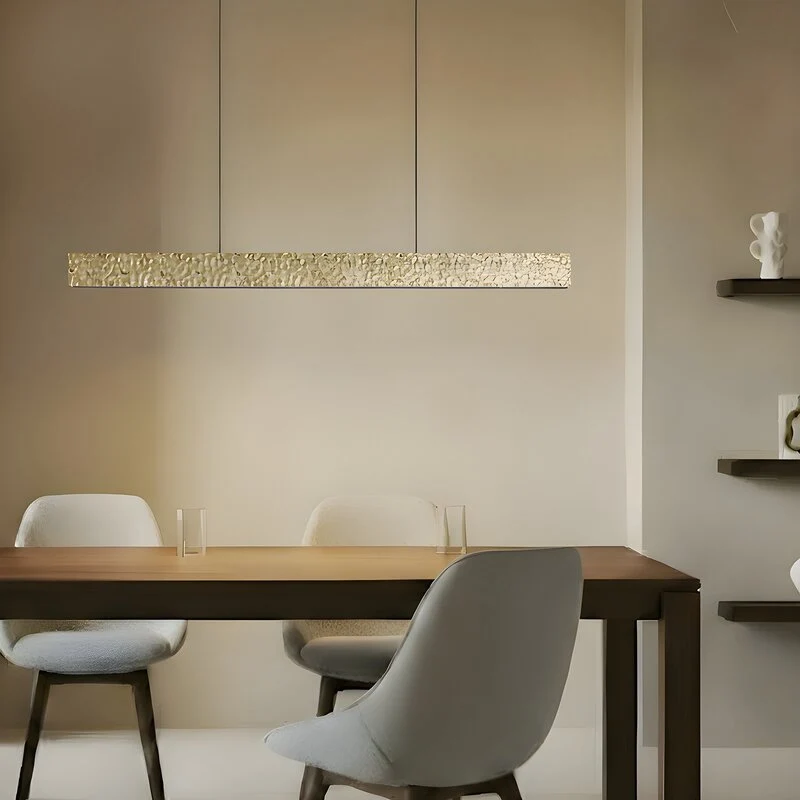 B-Ware Lucande LED Hängeleuchte Pendelleuchte Nivara gold Metall 117 cm