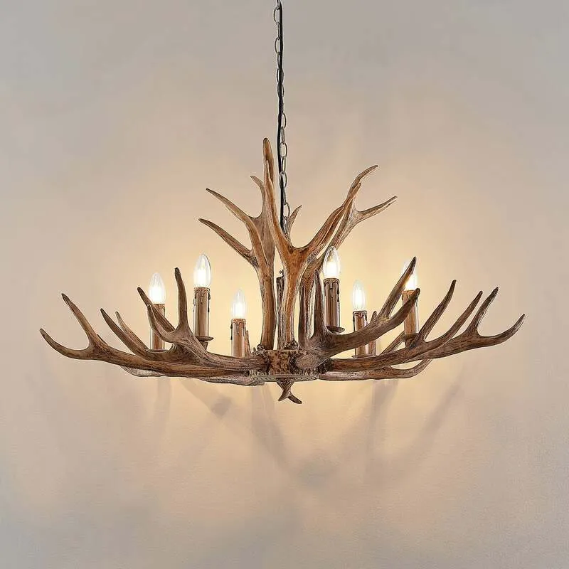 B-Ware Lindby Tejask Hängelampe Geweih Hängeleuchte Pendelleuchte Deckenlampe Lampe