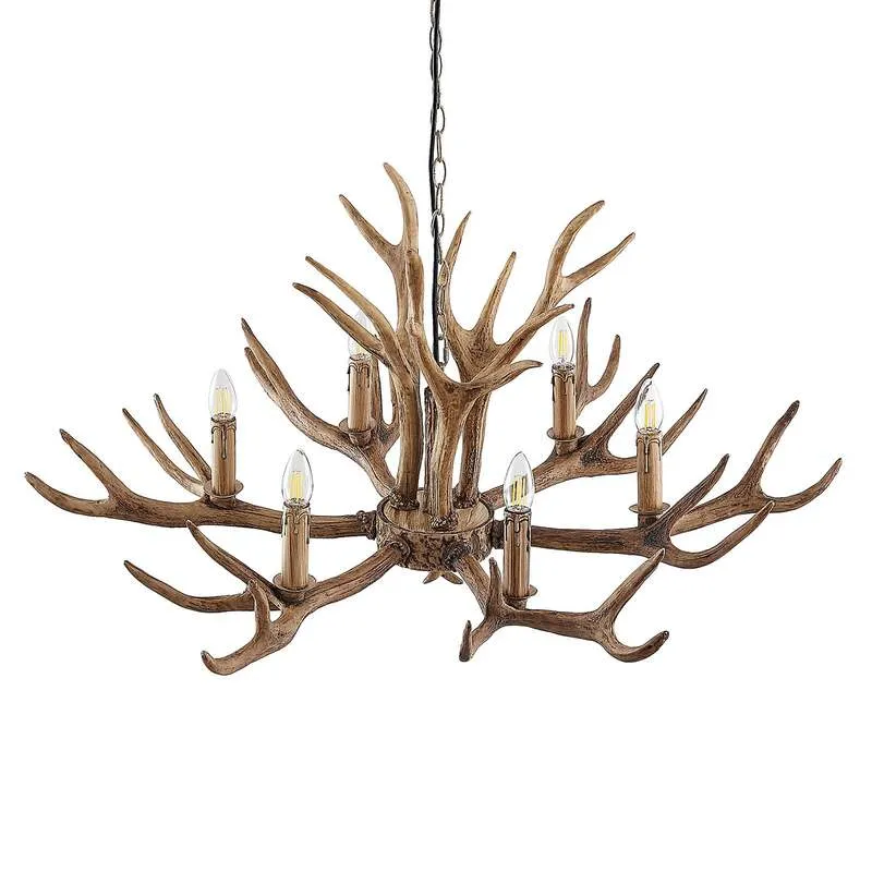 B-Ware Lindby Tejask Hängelampe Geweih Hängeleuchte Pendelleuchte Deckenlampe Lampe