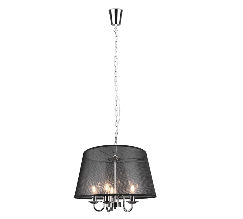 B-Ware Pendelleuchte Hängelampe Pendellampe Lindby Talisha Organza schwarz Lampe Eisen