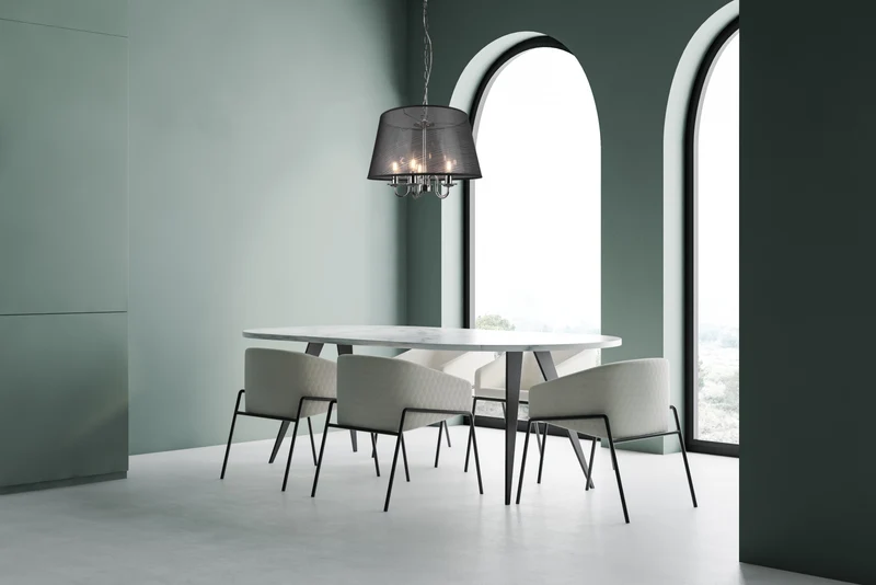 B-Ware Pendelleuchte Hängelampe Pendellampe Lindby Talisha Organza schwarz Lampe Eisen
