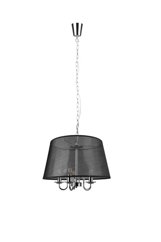 B-Ware Pendelleuchte Hängelampe Pendellampe Lindby Talisha Organza schwarz Lampe Eisen