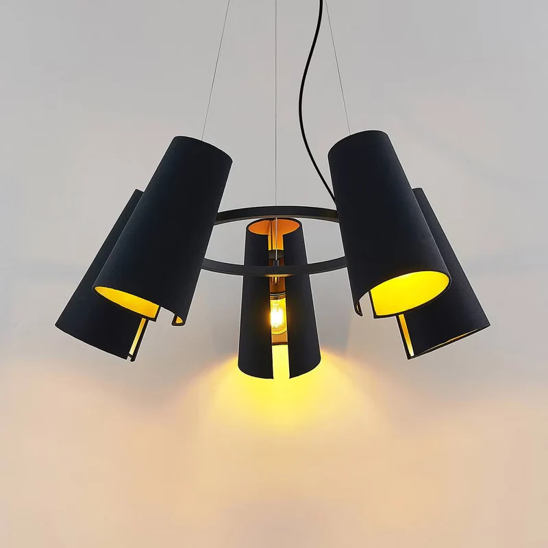 B-Ware Lucande Hängeleuchte Pendelleuchte Hängelampe Deckenleuchte schwarz LED Lampe