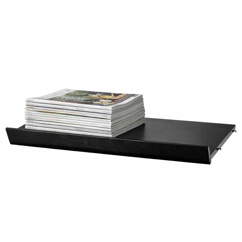 B-Ware String Zeitschriftenregal Zeitschriftenablage Regal Esche Furnierholz Schwarz