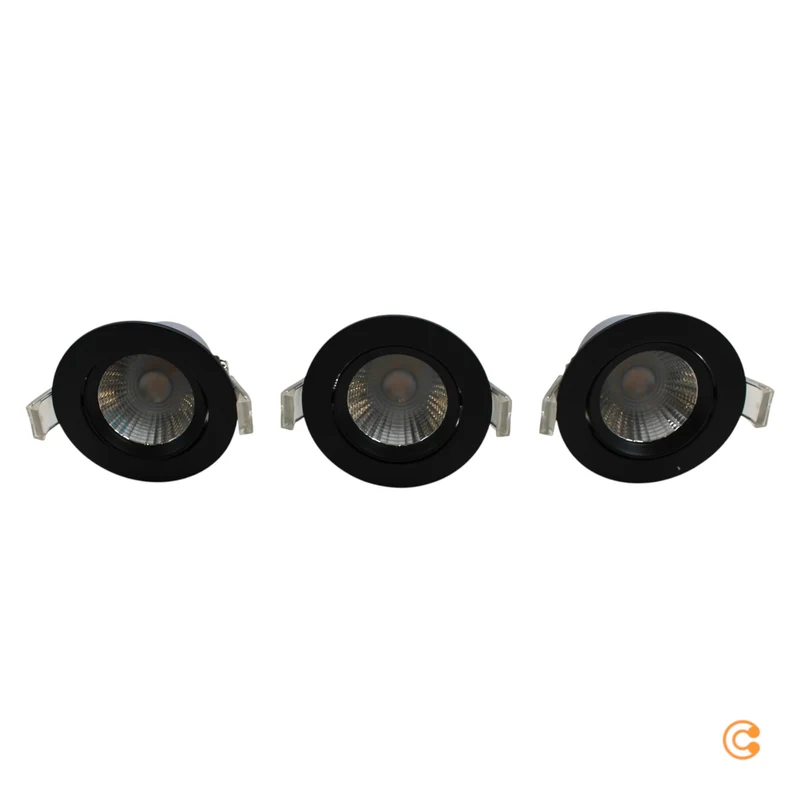 B-Ware Nordlux LED-Deckeneinbauspot Freemont Deckenlampe Deckenleuchte 3er Set schwarz