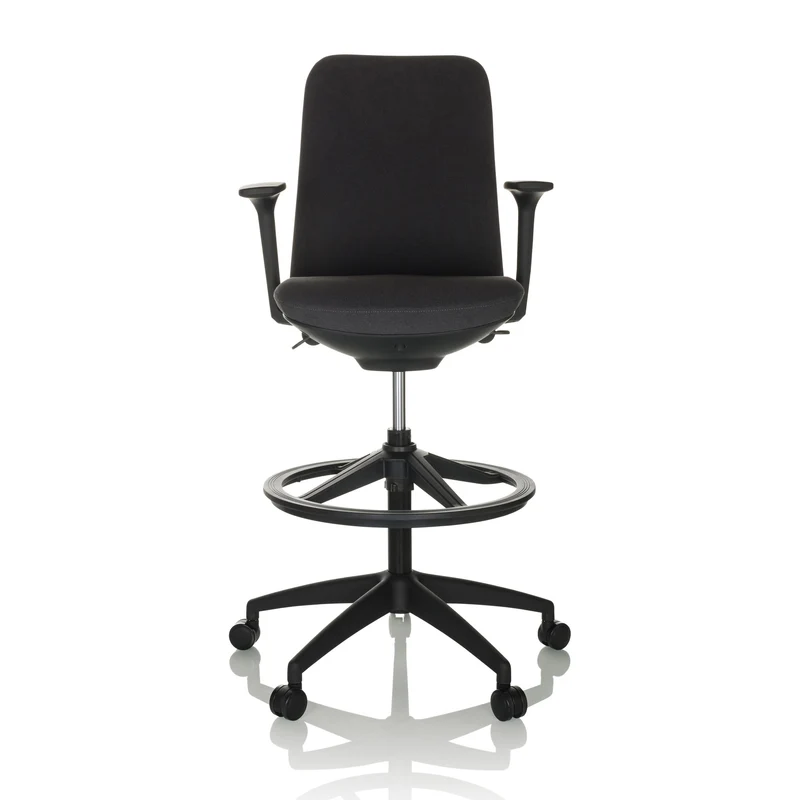 B-Ware hjh OFFICE Arbeitsstuhl Counterstuhl Drehstuhl NESTORA WORK Stoff schwarz787