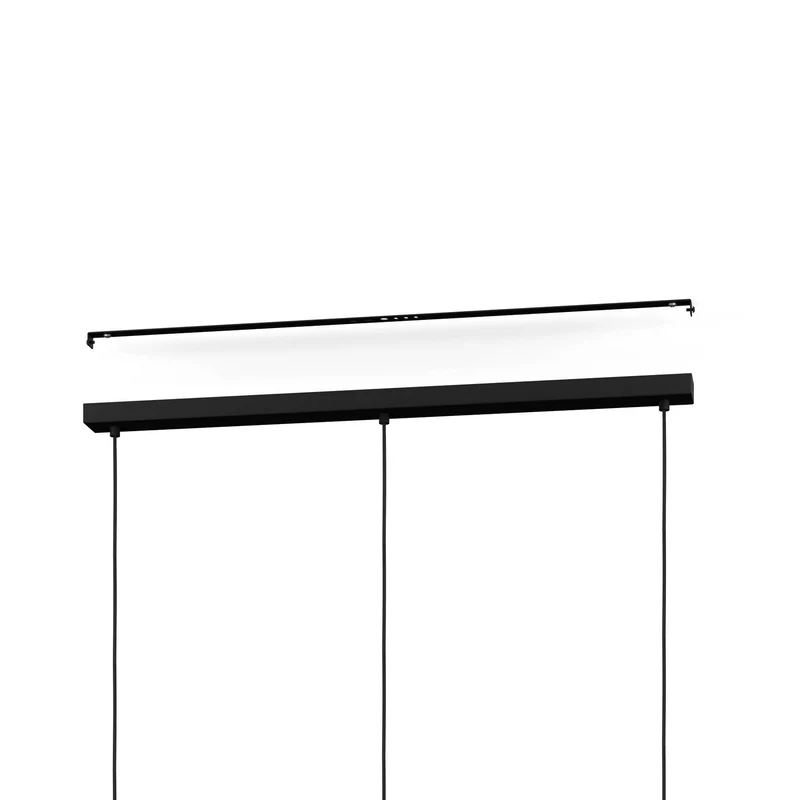 B-Ware EGLO Hängelampe Pendelleuchte Oilella schwarz braun Glas Länge 95 cm 3-flam413