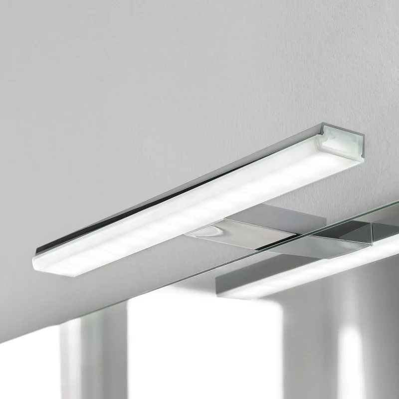 B-Ware Ebir Spiegelleuchte Licht LED chrom Pandora Badezimmerleuchte 20,8 cm 2 STÜCK