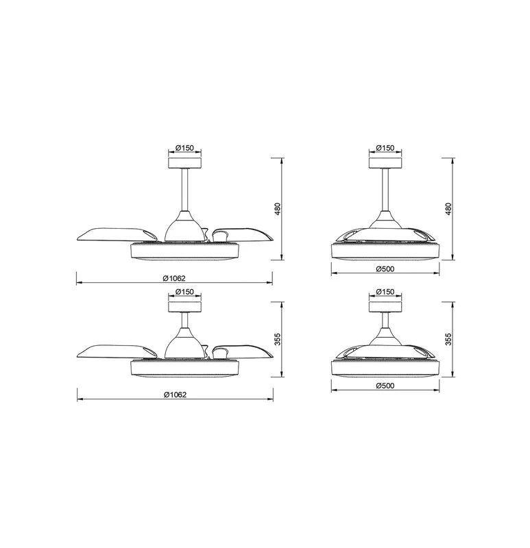 B-Ware Mantra Iluminación LED-Deckenventilator Ventilator Coin 106 cm SIEHE TEXT/FOTO