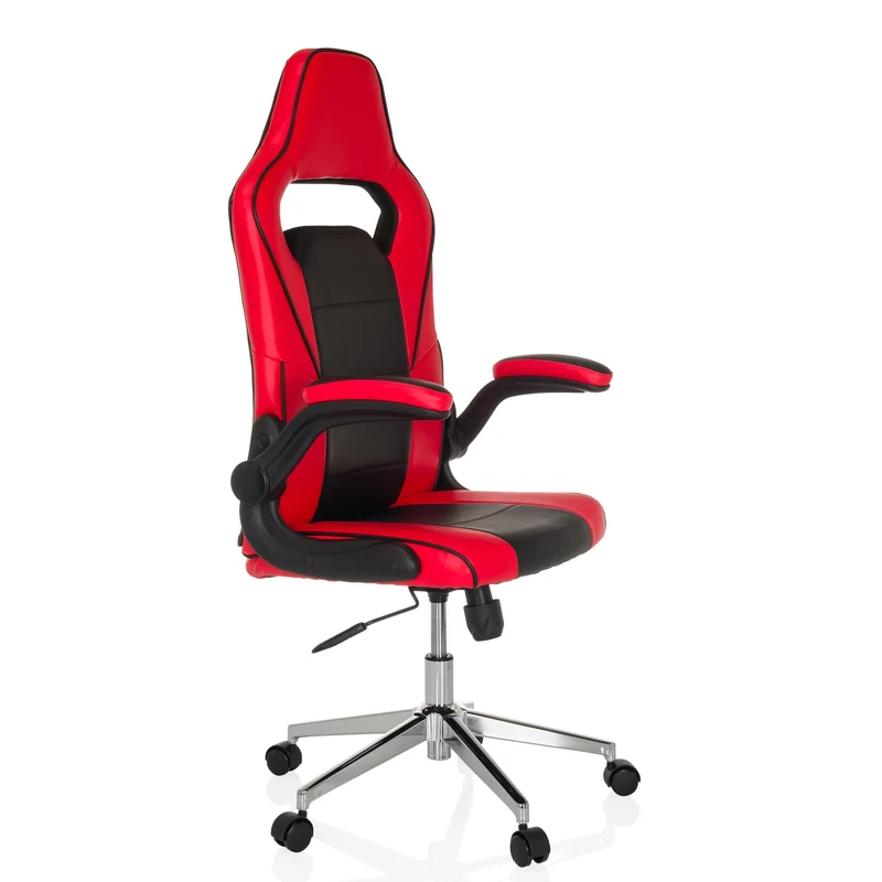 B-Ware MYBUERO Gamingstuhl Bürostuhl Game Sport Pro Kunstleder klappbare Armlehnen
