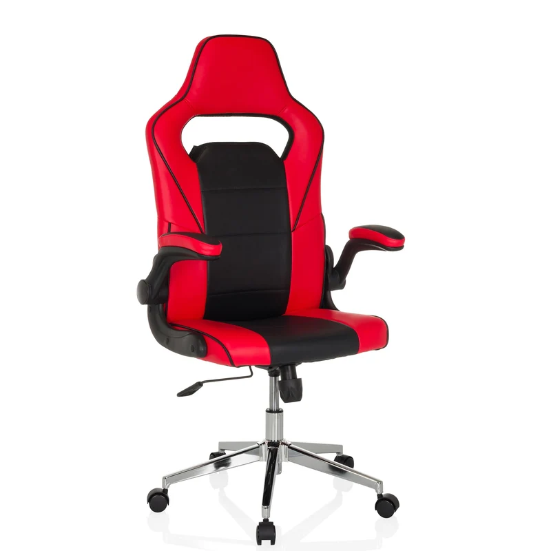 B-Ware MYBUERO Gamingstuhl Bürostuhl Game Sport Pro Kunstleder klappbare Armlehnen
