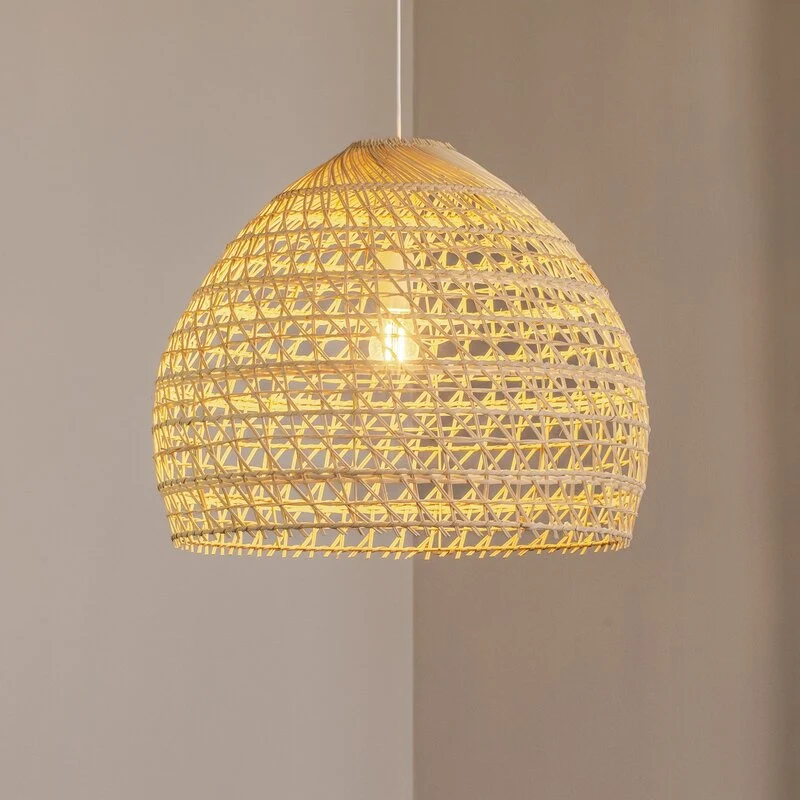 B-Ware Nowodvorski Hängeleuchte Pendelleuchte Lampe Rattan holz Stahl SIEHE TEXT/FOTO