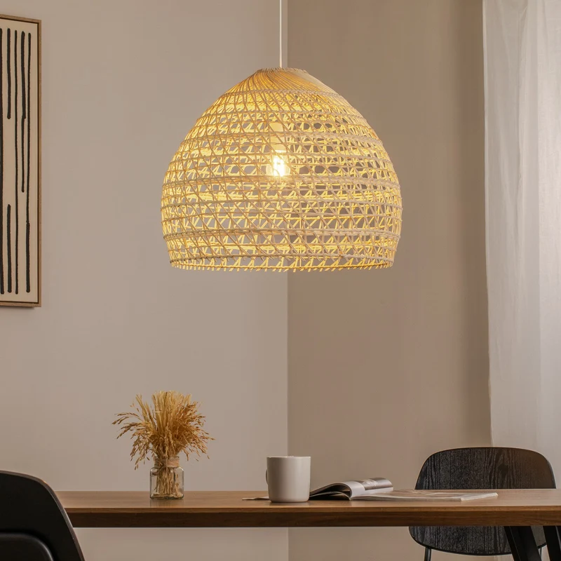 B-Ware Nowodvorski Hängeleuchte Pendelleuchte Lampe Rattan holz Stahl SIEHE TEXT/FOTO