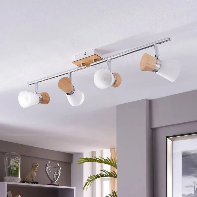B-Ware Lampenwelt Holz-Deckenstrahler Vivica 4-fl. Deckenlampe Lampe SIEHE TEXT/FOTO