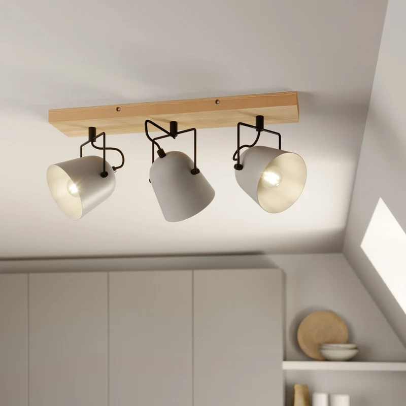 B-Ware Lindby Adalin Deckenlampe 3-fl. grau Deckenlicht Lampe Leuchte Deckenstrahler