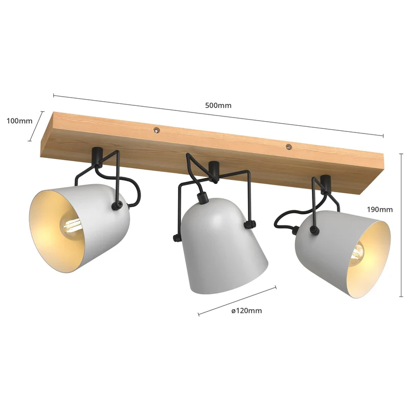 B-Ware Lindby Adalin Deckenlampe 3-fl. grau Deckenlicht Lampe Leuchte Deckenstrahler