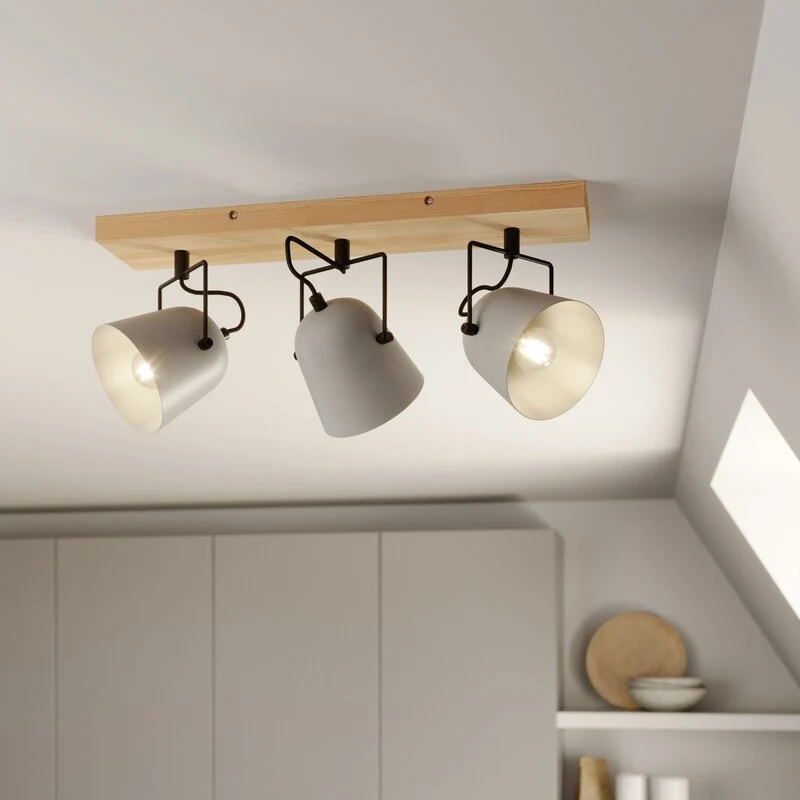 B-Ware Lindby Adalin Deckenlampe 3-fl. grau Deckenlicht Lampe Leuchte Deckenstrahler