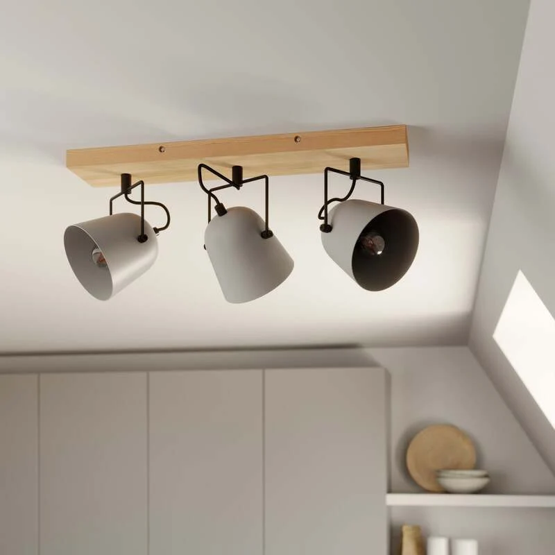 B-Ware Lindby Adalin Deckenlampe 3-fl. grau Deckenlicht Lampe Leuchte Deckenstrahler