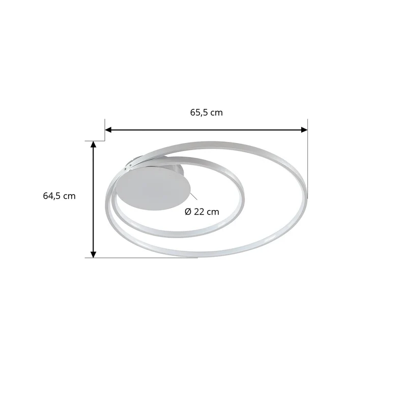 B-Ware Lindby Nerwin LED-Deckenleuchte Deckenlampe Lampe Leuchte 30 Watt alu chrom330
