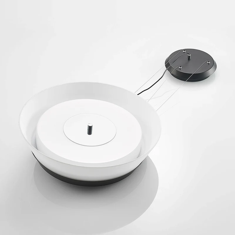 B-Ware Lucande Pendelleuchte Hängeleuchte LED Schwarz Opalweiß Eisen Glas Kunststoff
