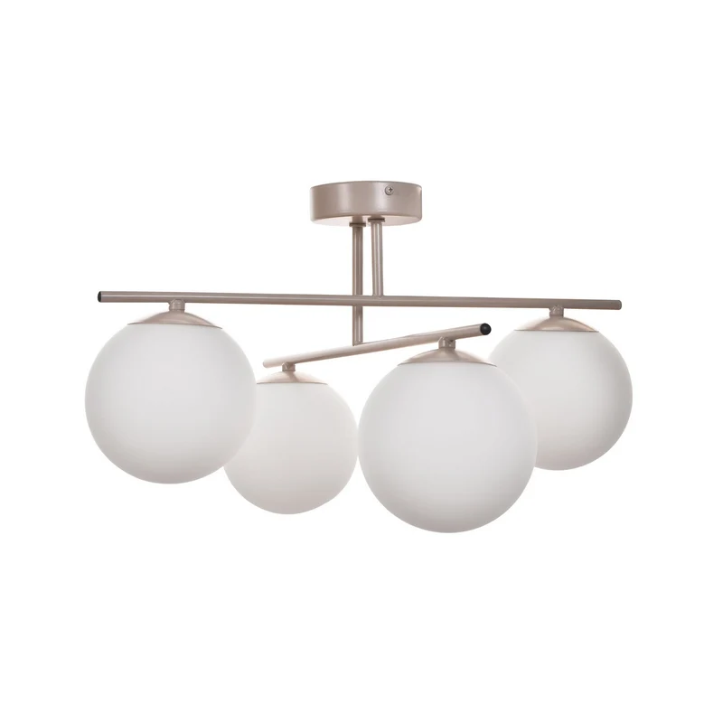 B-Ware Aurora Deckenleuchte Lampe Deckenlampe beige Ø 50 cm 4 flammig Glas E14
