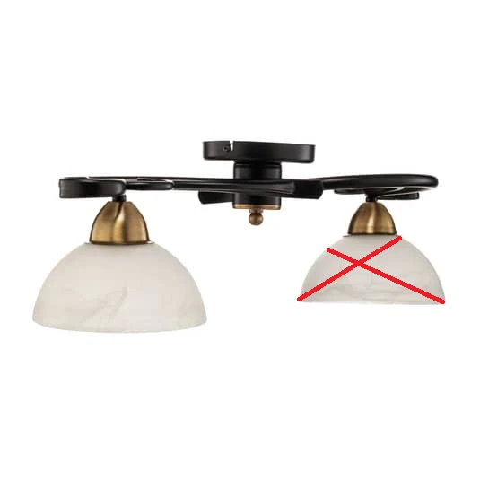 B-Ware Euluna Deckenlampe Flora Hängeleuchte Lampe 2 Glasschirme SIEHE TEXT/FOTO