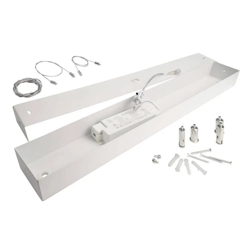 B-Ware Deko-Light Pendelleuchte Hängeleuchte LED weiß eckig Dip-Switch dimmbar