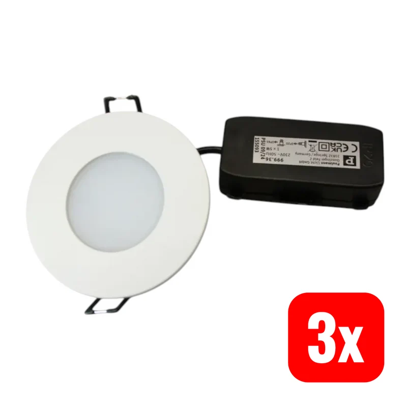 B-Ware Paulmann Calla starr Deckenspot Deckenlampe Einbaulampe LED 5W weiß 3 STÜCK