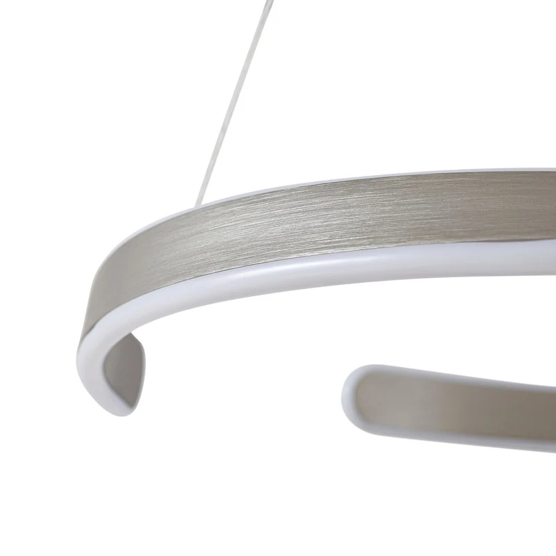B-Ware Lucande LED Hängeleuchte Pendelleuchte Eloura silber Metall CCT Ø58cm