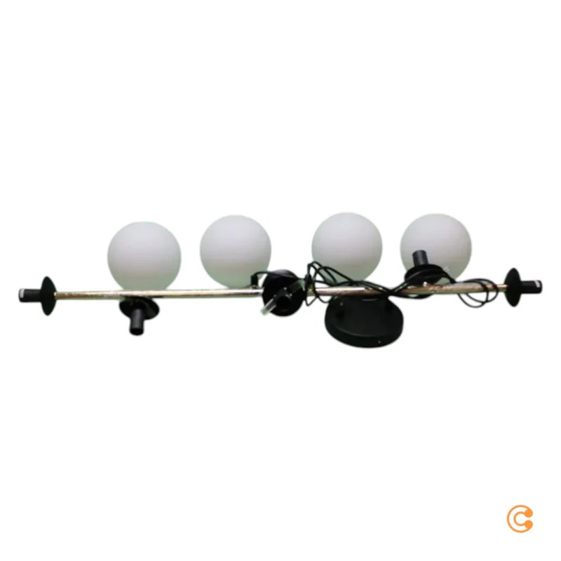 B-Ware Hängeleuchte Gravity opalweiß gold schwarz Glas E14 Deckenlampe Lampe Leuchte