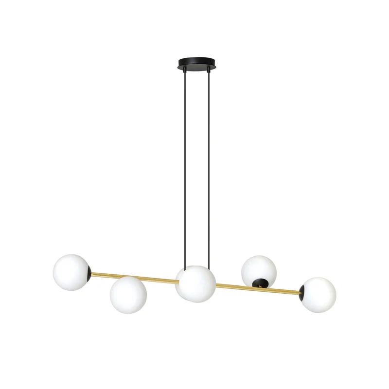 B-Ware Hängeleuchte Gravity opalweiß gold schwarz Glas E14 Deckenlampe Lampe Leuchte
