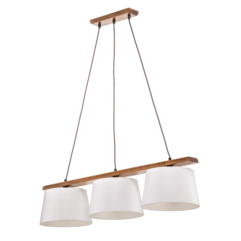 B-Ware Euluna Hängeleuchte Sweden Hängeleuchte Lampe dreiflammig E27 nussbaum eiche