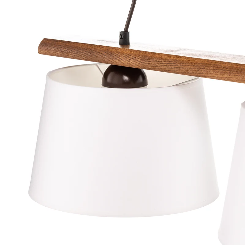 B-Ware Euluna Hängeleuchte Sweden Hängeleuchte Lampe dreiflammig E27 nussbaum eiche
