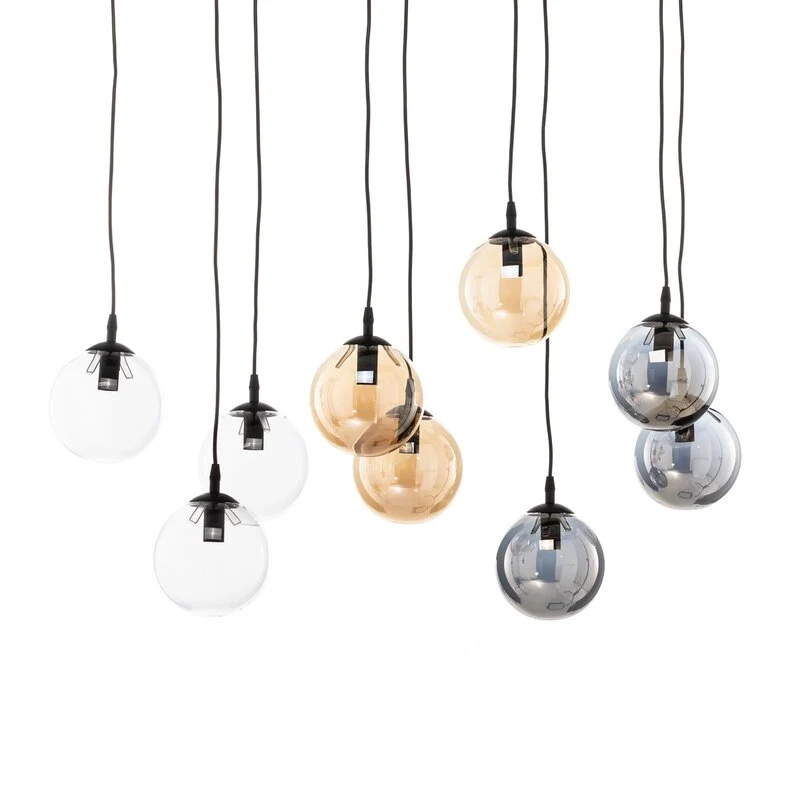 B-Ware emibig Hängeleuchte Glassy schwarz E14 Deckenlampe Leuchte SIEHE TEXT/FOTO